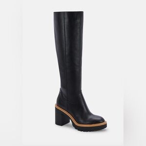 Dolce Vita Corry H2O Waterproof Leather Boots in Onyx